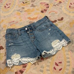Old Navy Kids Denim Shorts with Lace Accents